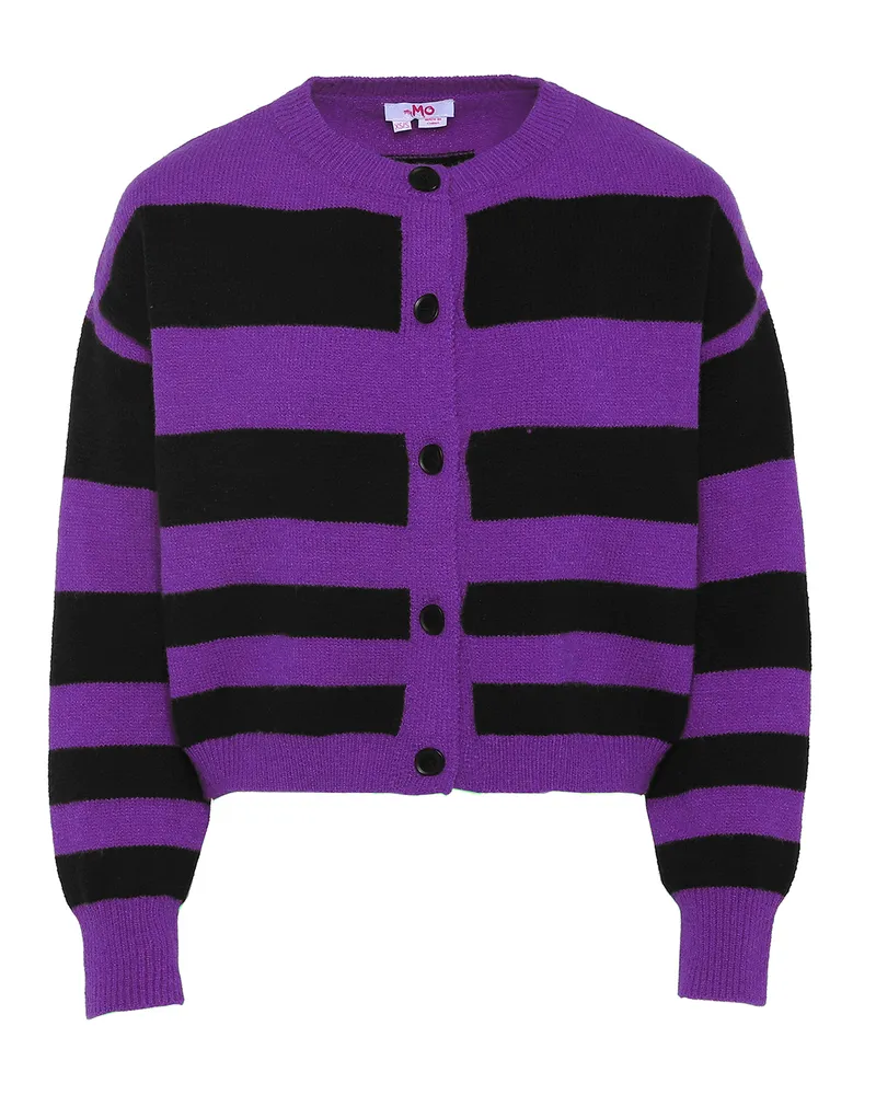 My Mo Pullover Damen Lila Schwarz Lila
