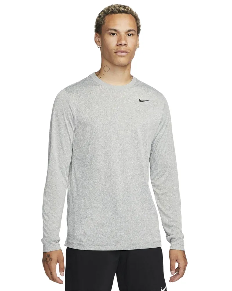 Nike Legend" T-Shirt für Herren, Regulär, Langärmlig (Grau/Silber Grau
