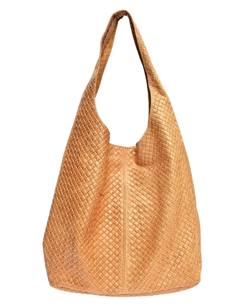 Luisa Vannini Braun Rindsledertasche Braun