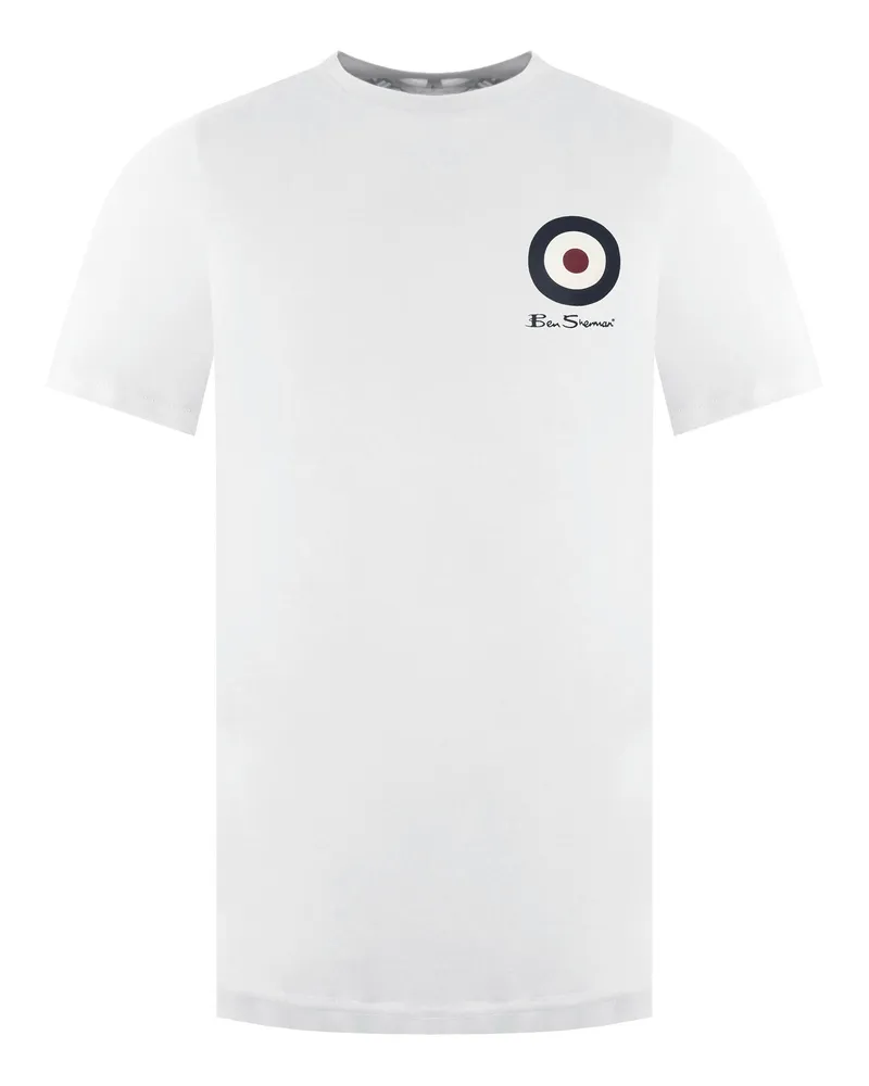 Ben Sherman Brustziel Herren Weißes T-Shirt Weiß