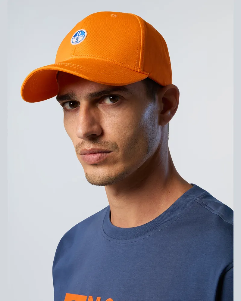 North Sails Basecap mit Logo-Aufnäher - Orange Orange