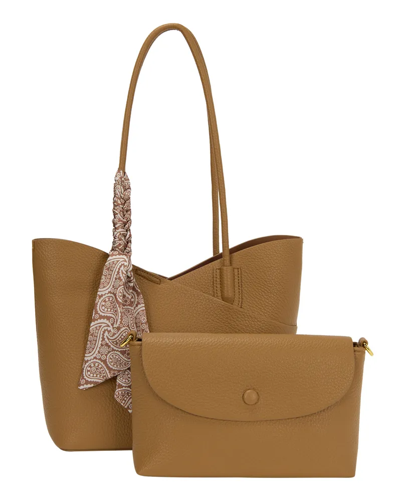 Usha 2-in-1-Tragetaschen-Set für Frauen - Camel Camel