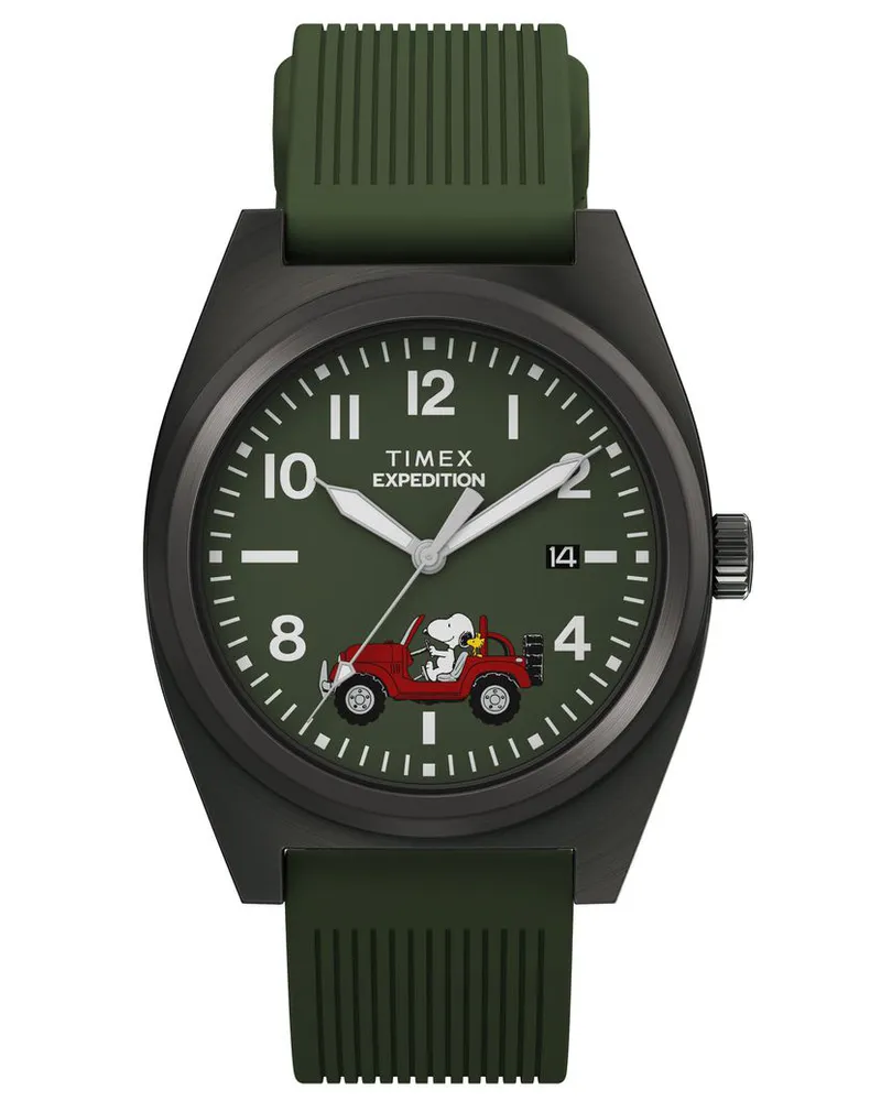 Timex Peanuts Expedition Field Grün Herren Armbanduhr TW2Y52500 Grün