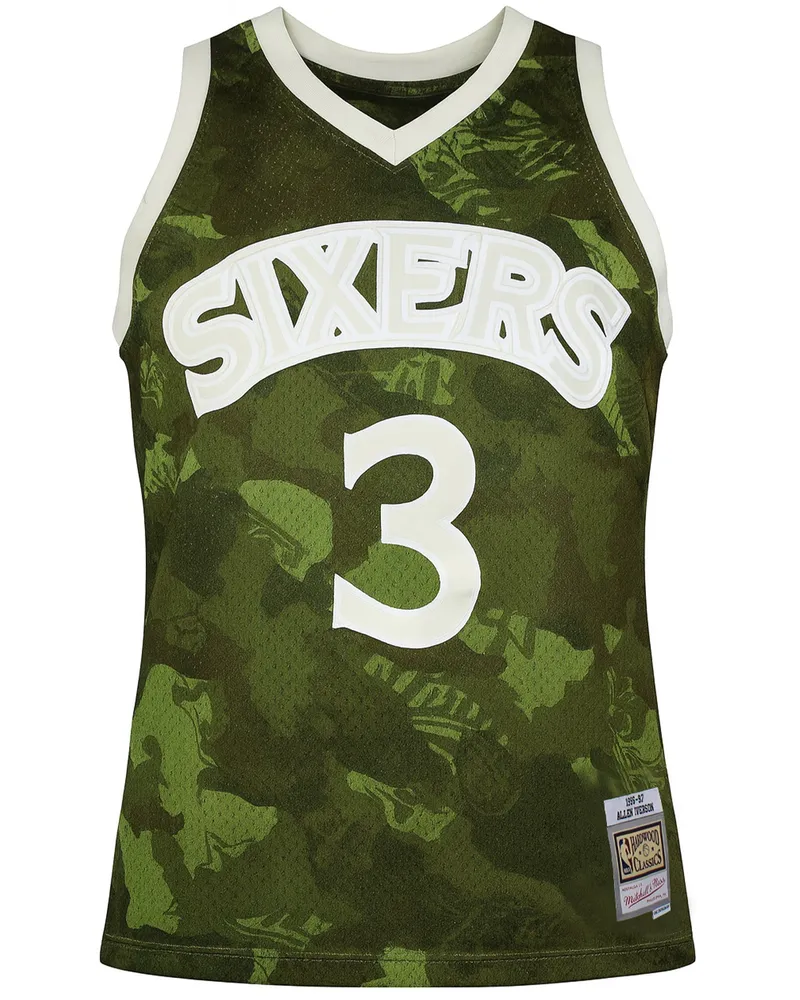 Mitchell & Ness NBA Philadelphia 76ers 3 Iverson Swingman Trikot Camouflage
