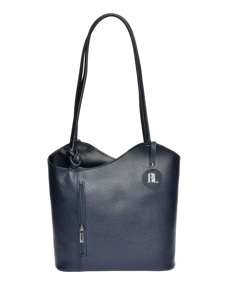 Anna Luchini Blau Rindsledertasche Blau