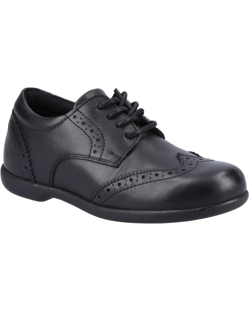 Hush Puppies Bridget JNR Mädchen Brogues Aus Schwarzem Leder Schwarz