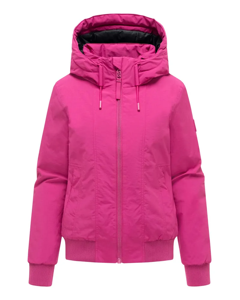 NAVAHOO Damen Winterjacke Kichermaus mit Kapuze Lila