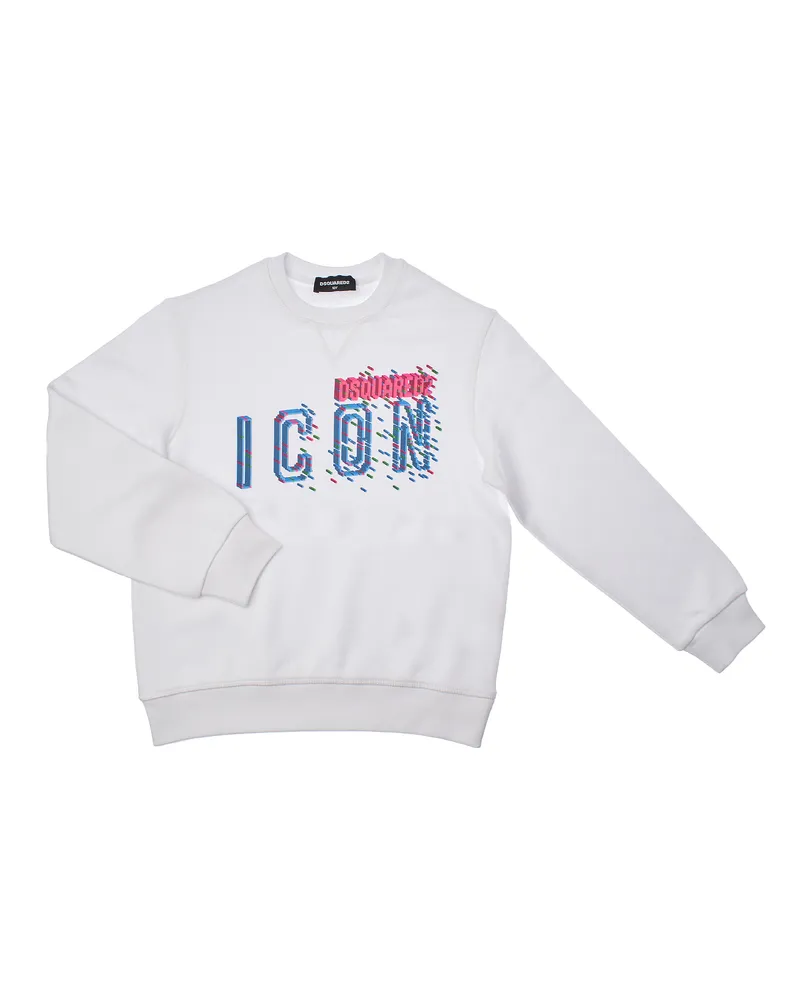 Dsquared2 Relax Icon Rundhals Sweatshirt DQ2031D0-09BDQ Mädchen Weiß