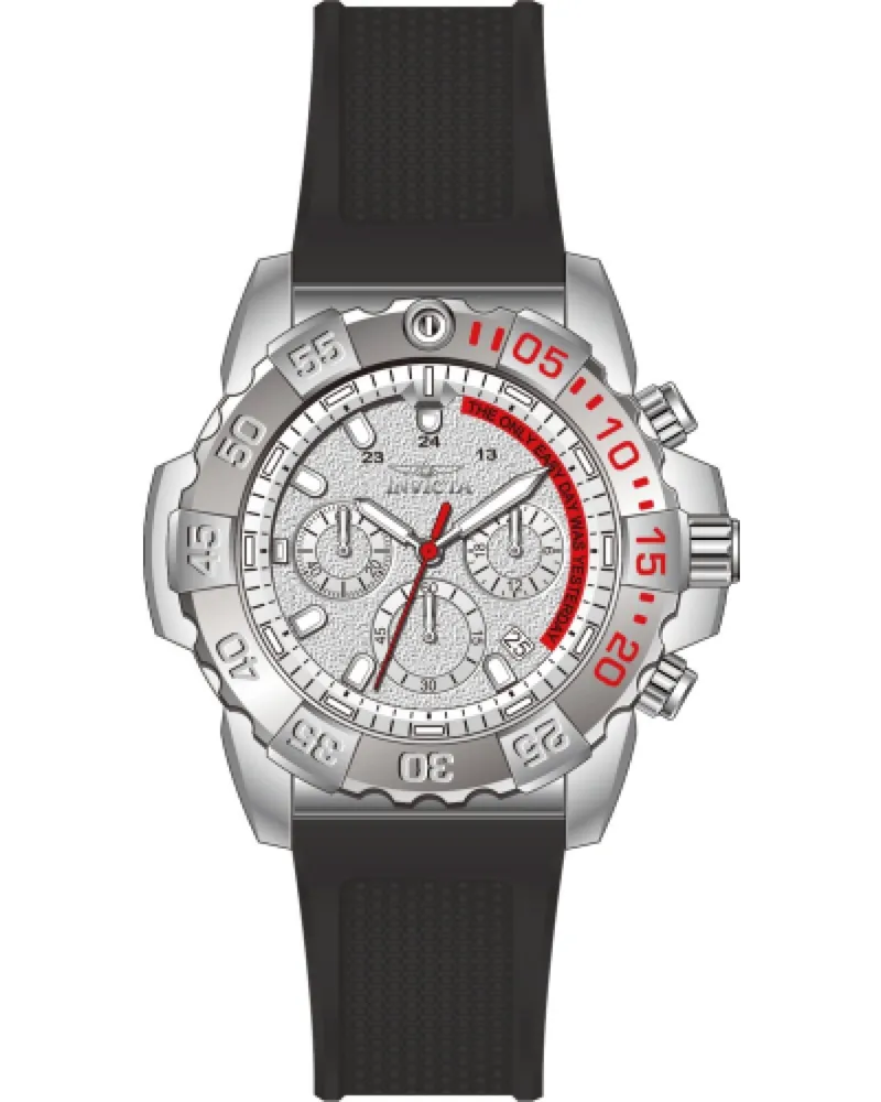 Invicta Aviator 69550 Herrenuhr - Quarzwerk - Stahl mit silbernem Zifferblatt - 45 mm Silber