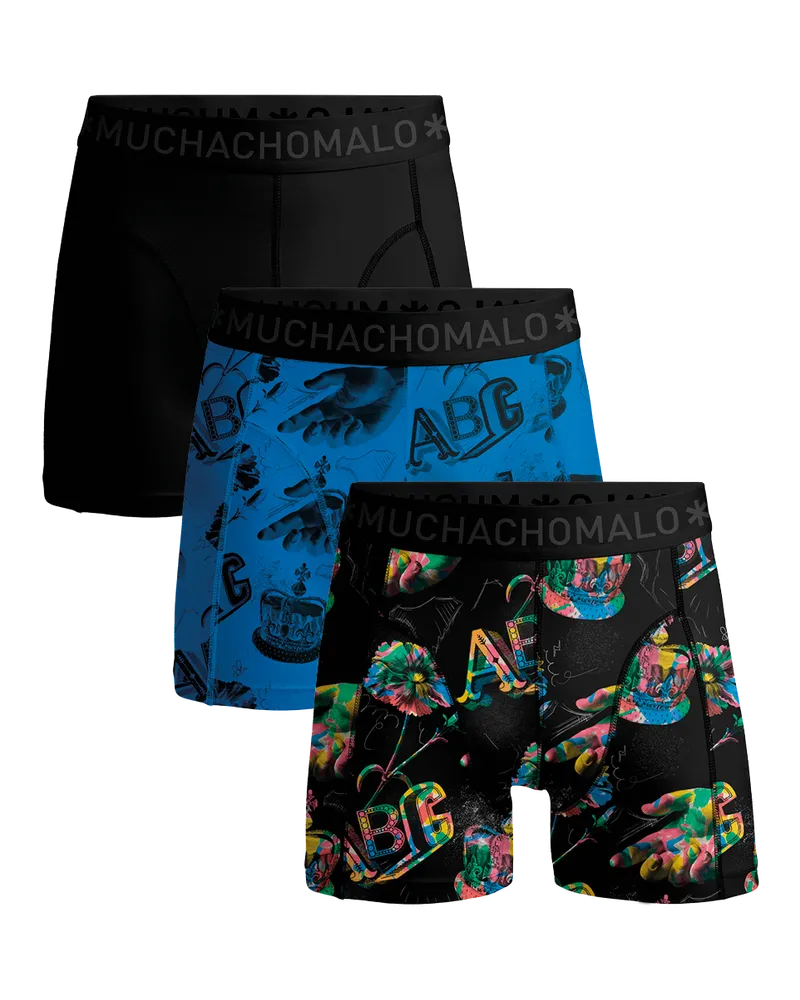 Muchachomalo Herren Boxer Shorts - 3er Pack - Herren Unterwäsche Mehrfarbig