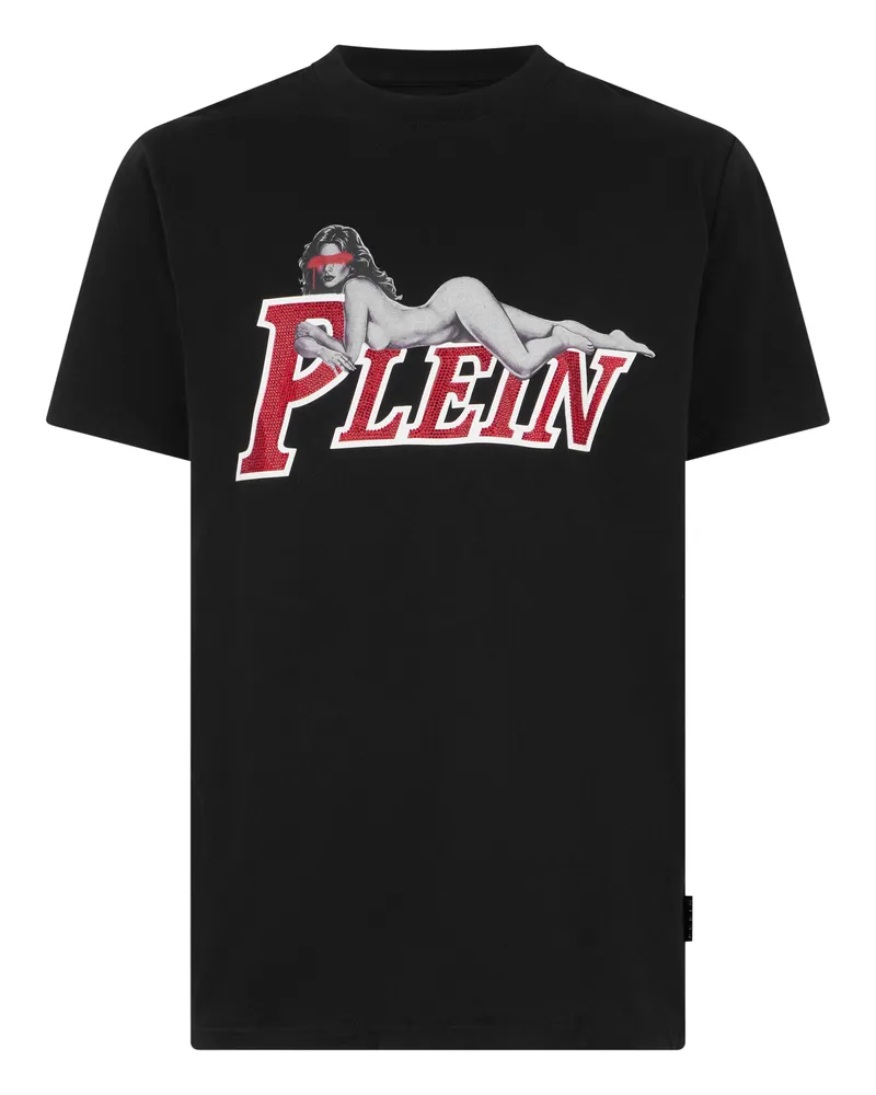 Philipp Plein Kurzarm-Rundhals-T-Shirt - Schwarz Schwarz