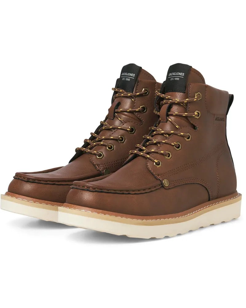 Jack & Jones Archway Mokassins aus Polyurethan für Herren in Cognacfarbenem Knöchelschuh Braun