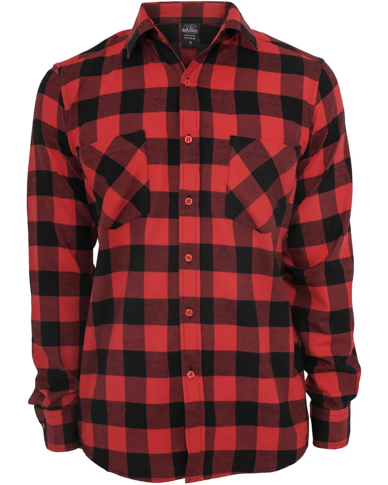 Urban Classics Hemd für Herren (Schwarz/Rot Schwarz