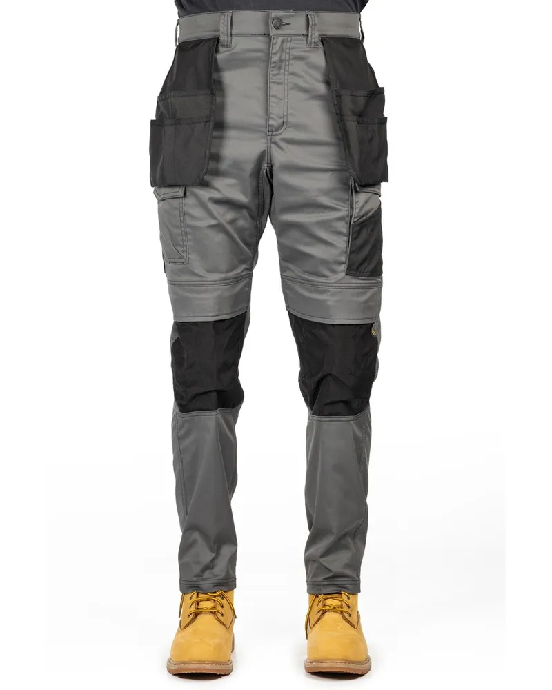 Caterpillar Footwear Essential Knie-Taschen Stretch Holster Polyester Herren Grau Outdoor-Hosen Grau