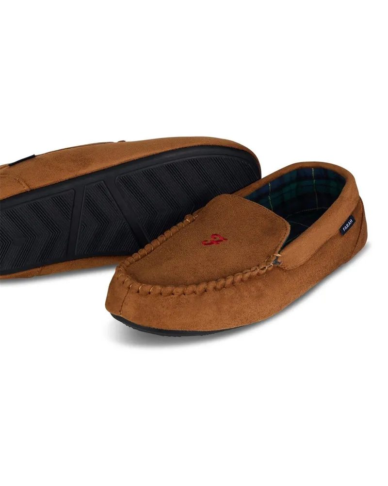 Farah 1920 Nicken" Mokassin-Hausschuhe für Herren (Hellbraun Cognac