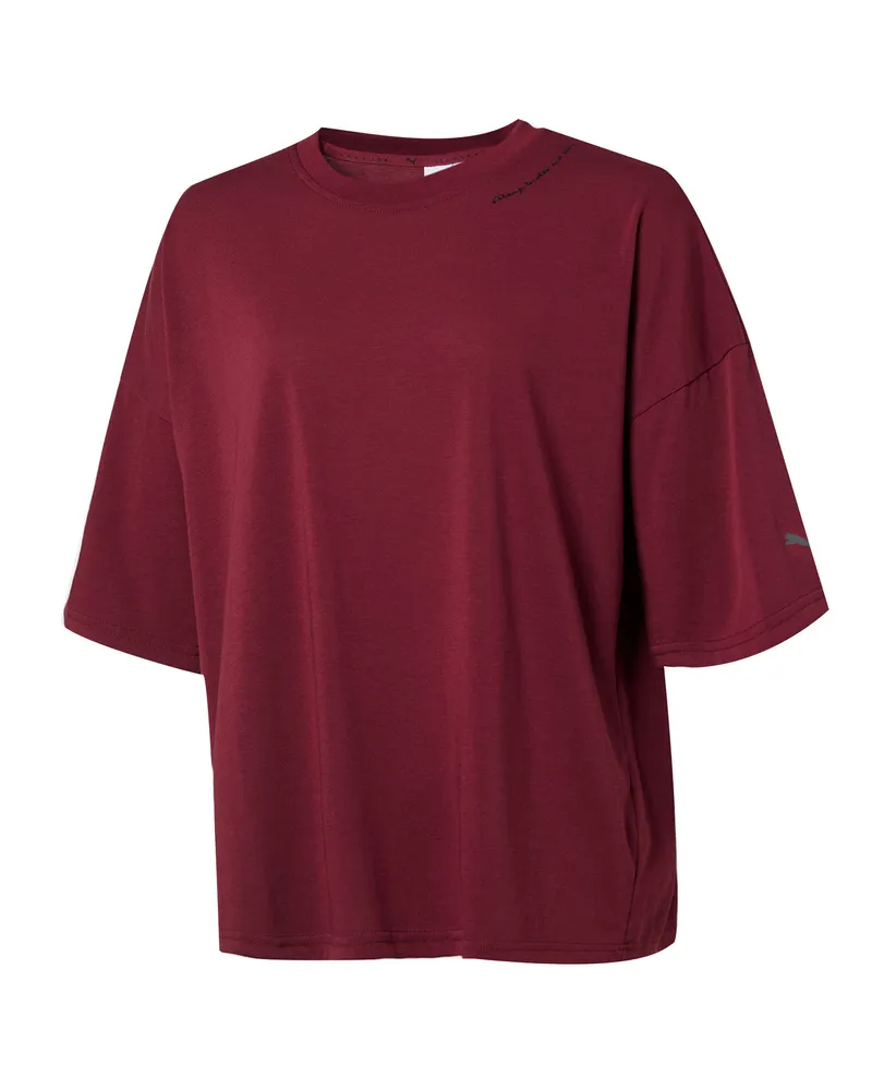 Puma x Selena Gomez Tee Womens Casual T-Shirt Burgund 517811 05 Bordeaux