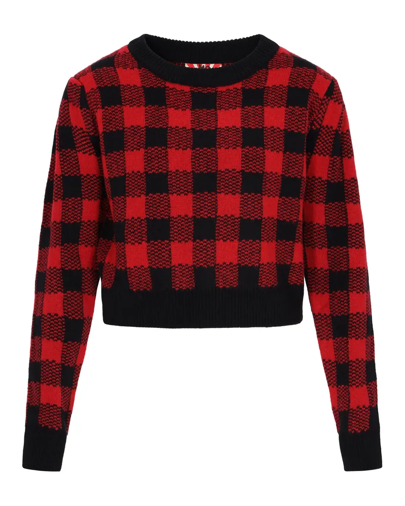 My Mo Pullover Frauen black dark red Schwarz