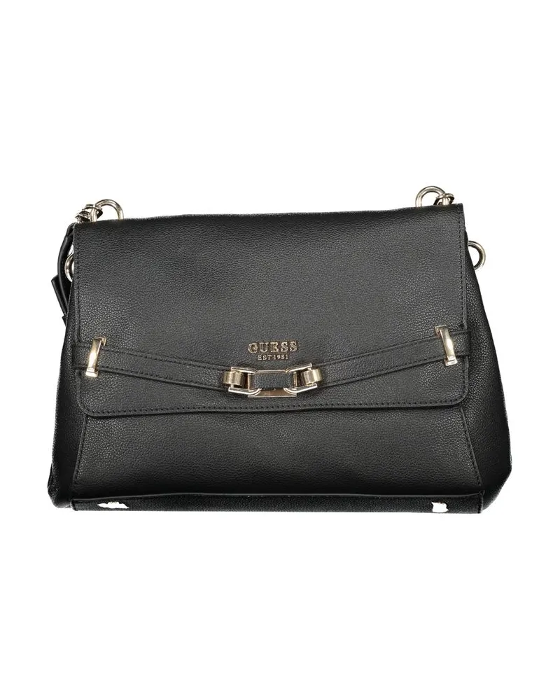 Guess Schwarze Polyethylen-Handtasche Schwarz