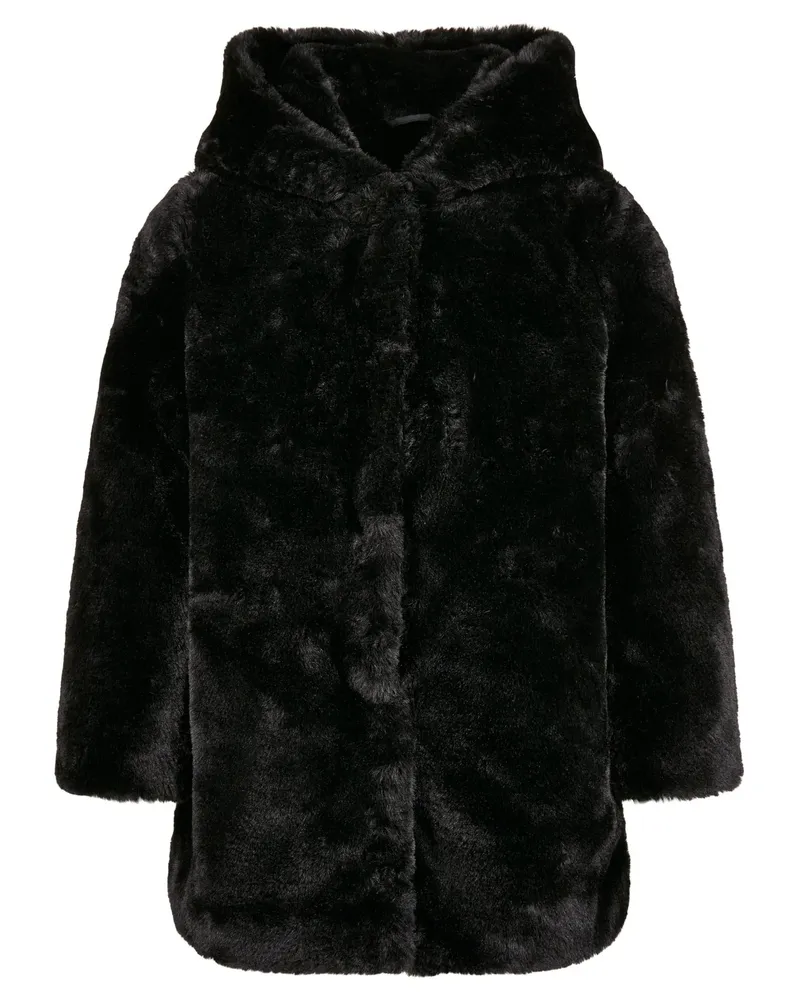 Urban Classics Mantel mit Kapuze für Mädchen (Schwarz Schwarz