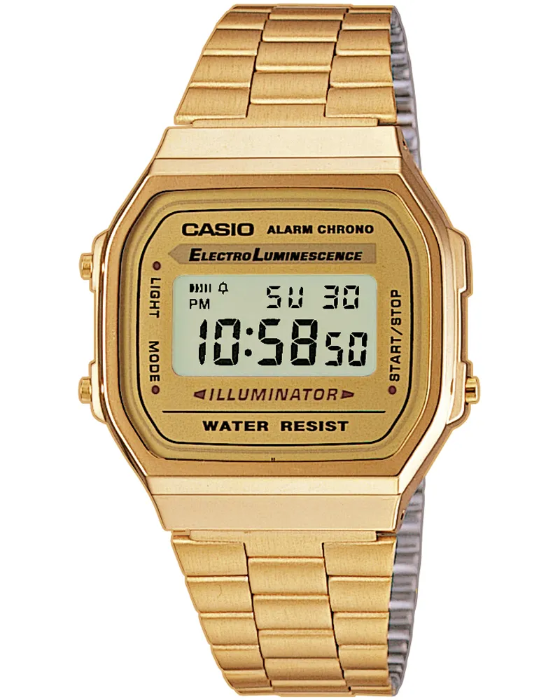 Casio Kollektion Unisex Goldene Uhr A168WG-9EF Gold