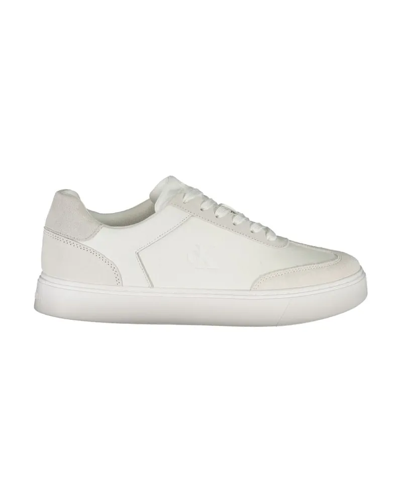 Calvin Klein Weiße Polyurethan Herren Sneaker Weiß