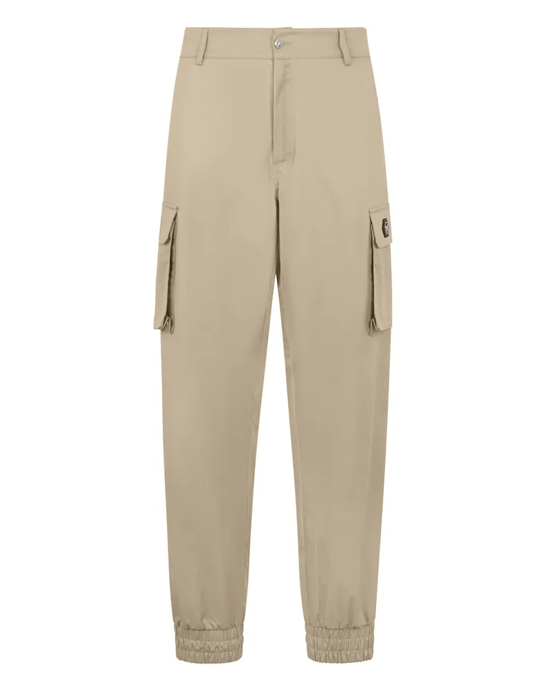 Philipp Plein Straight Cargo Trousers Beige