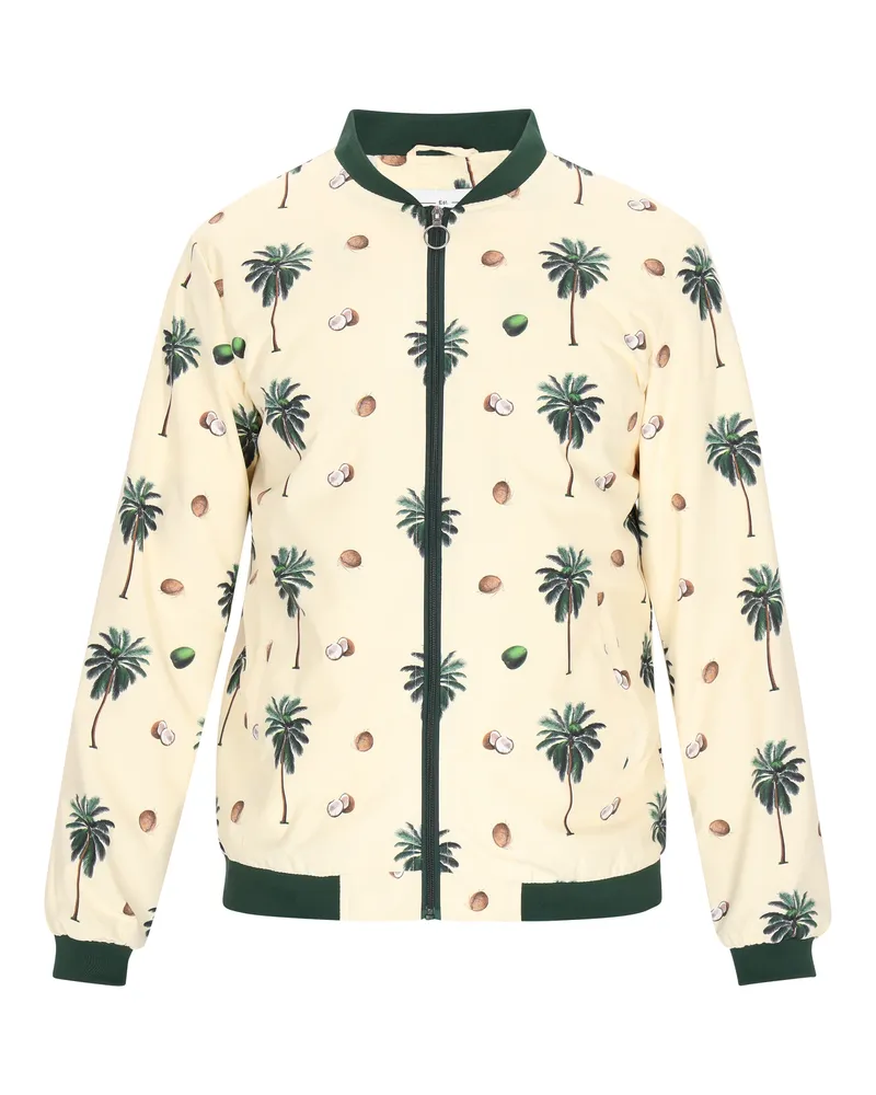 My Mo Jacke Männer creme mehrfarbig Korallenrot