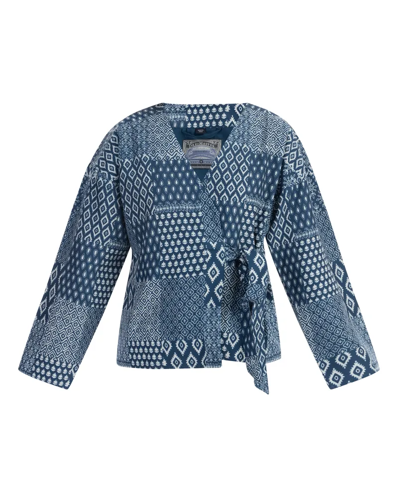 DreiMaster Wickeljacke Damen Dunkelmariner Druck Marineblau