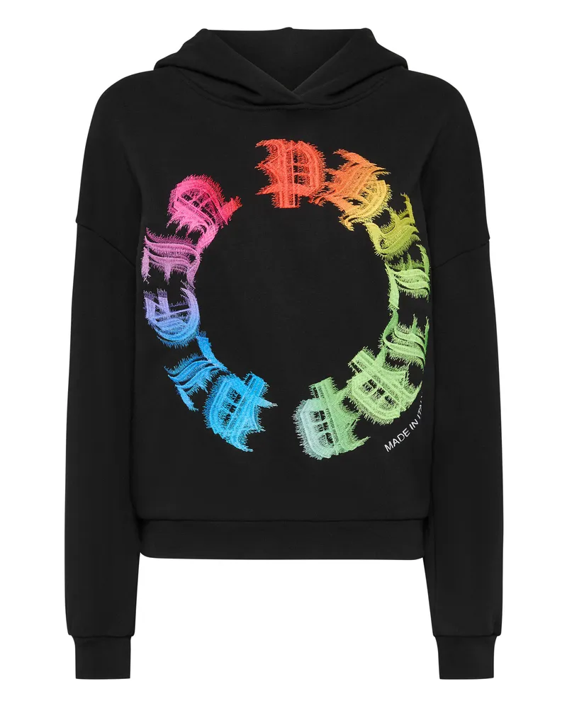 Philipp Plein Hoodie Gothic Plein Schwarz