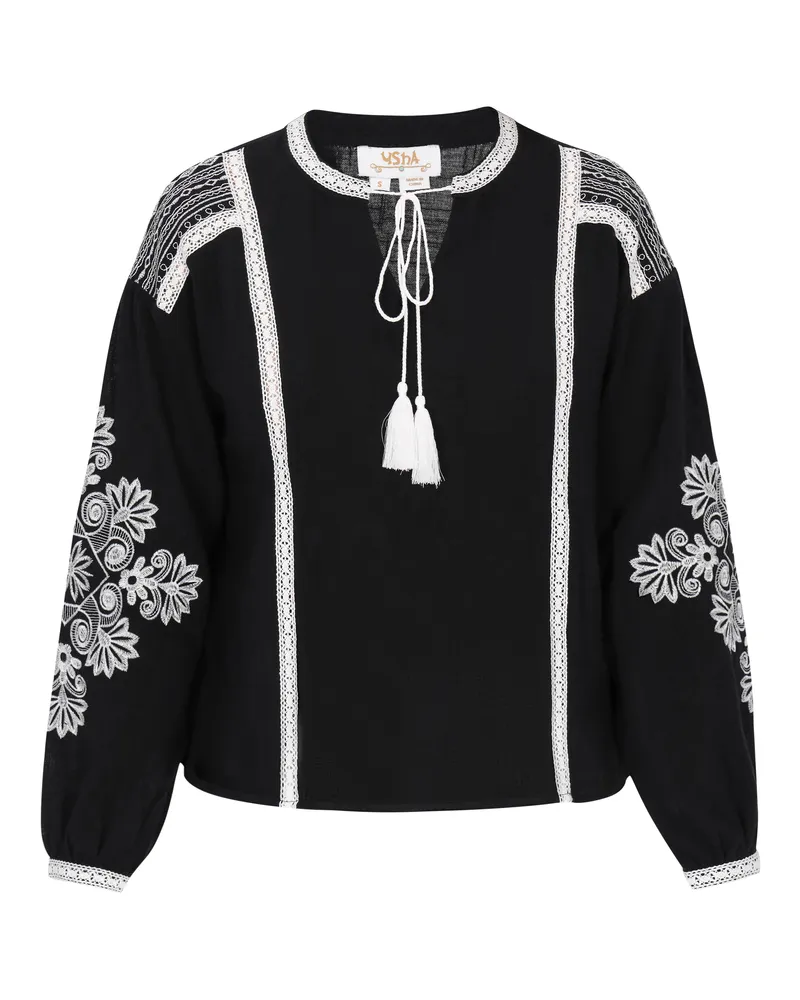 Usha Bluse Frauen Schwarz Schwarz