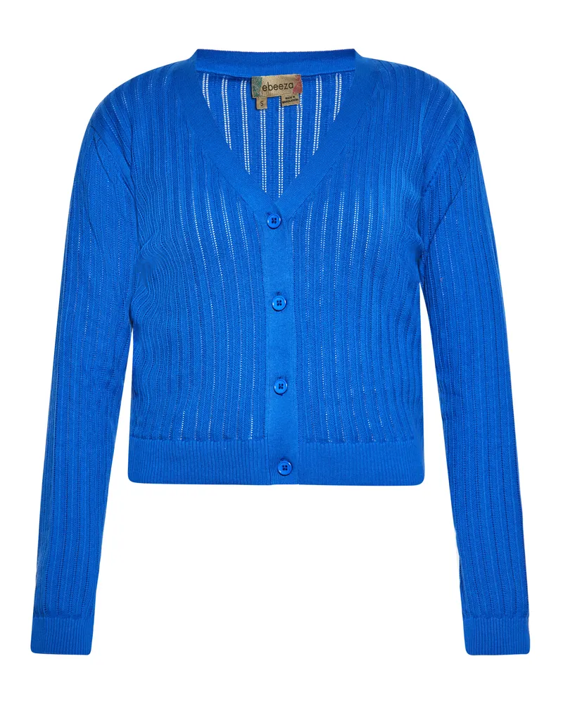 My Mo Strickjacke Frauen kobaltblau Blau