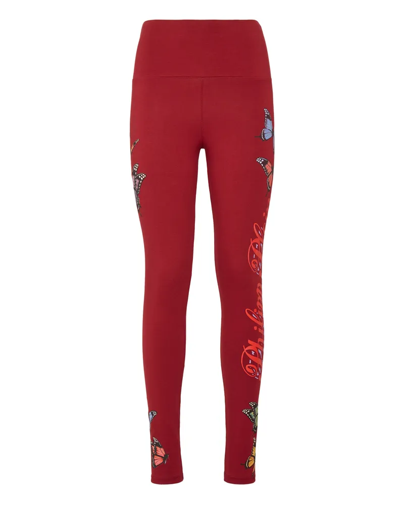 Philipp Plein Jogging-Leggings "Butterfly" - Bordeaux Bordeaux