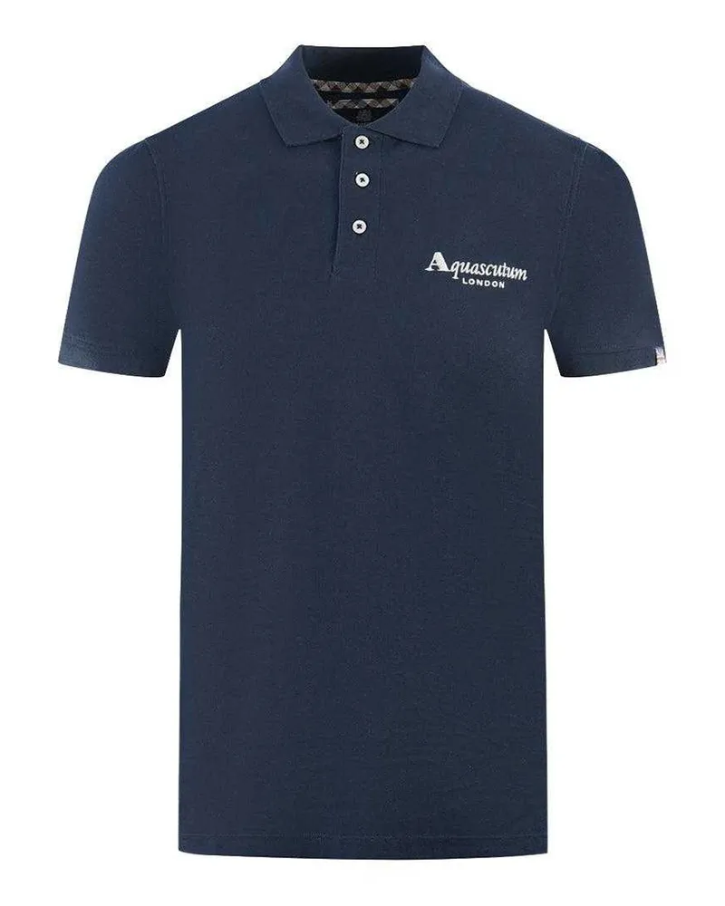 Aquascutum Unisex Erwachsene London Klassisches Polohemd (Marineblau Marineblau