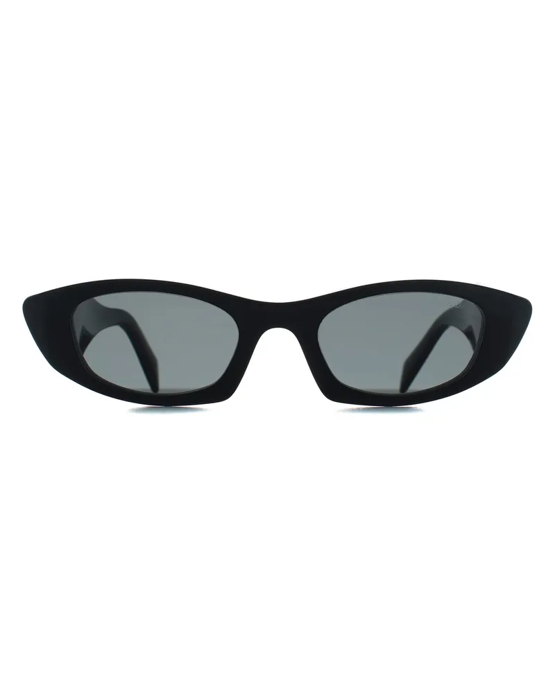 Prada PRB16S Damen-Sonnenbrille, oval - Schwarz Schwarz