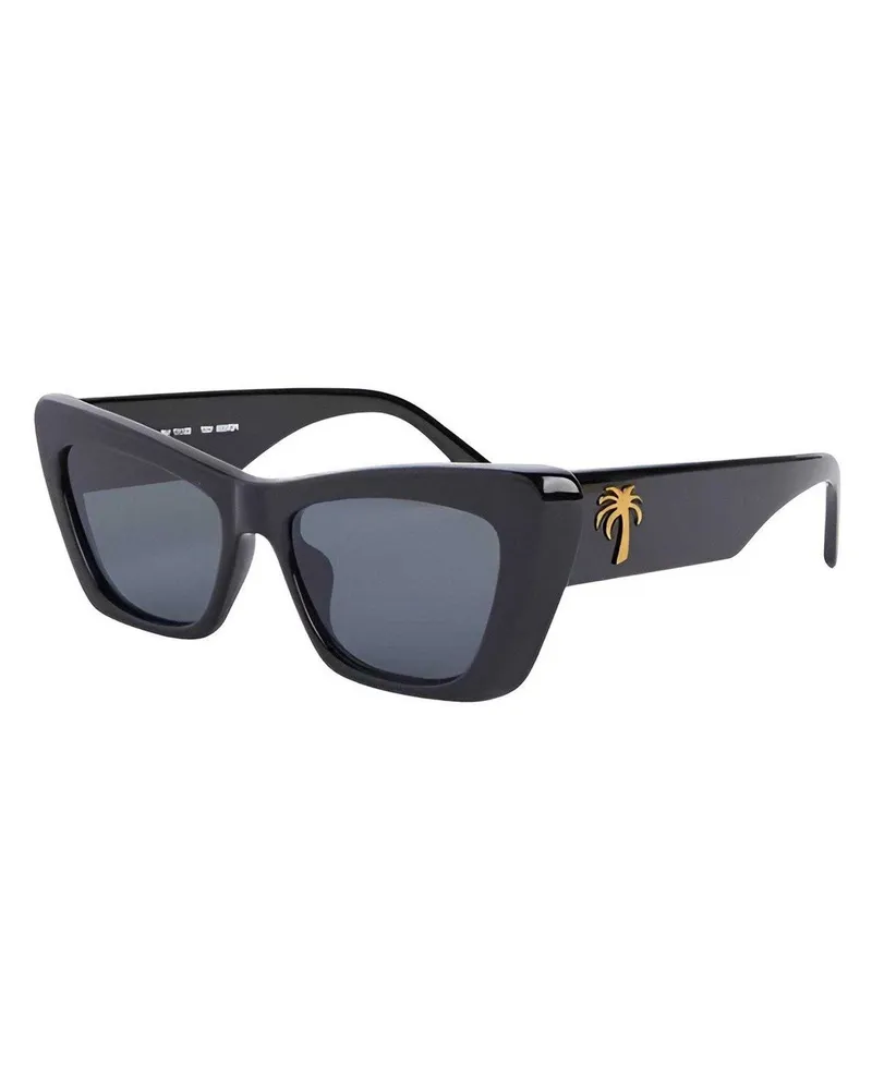 Palm Angels Fairfield" Rechteck-Sonnenbrille für Herren (Schwarz/Dunkelgrau Schwarz