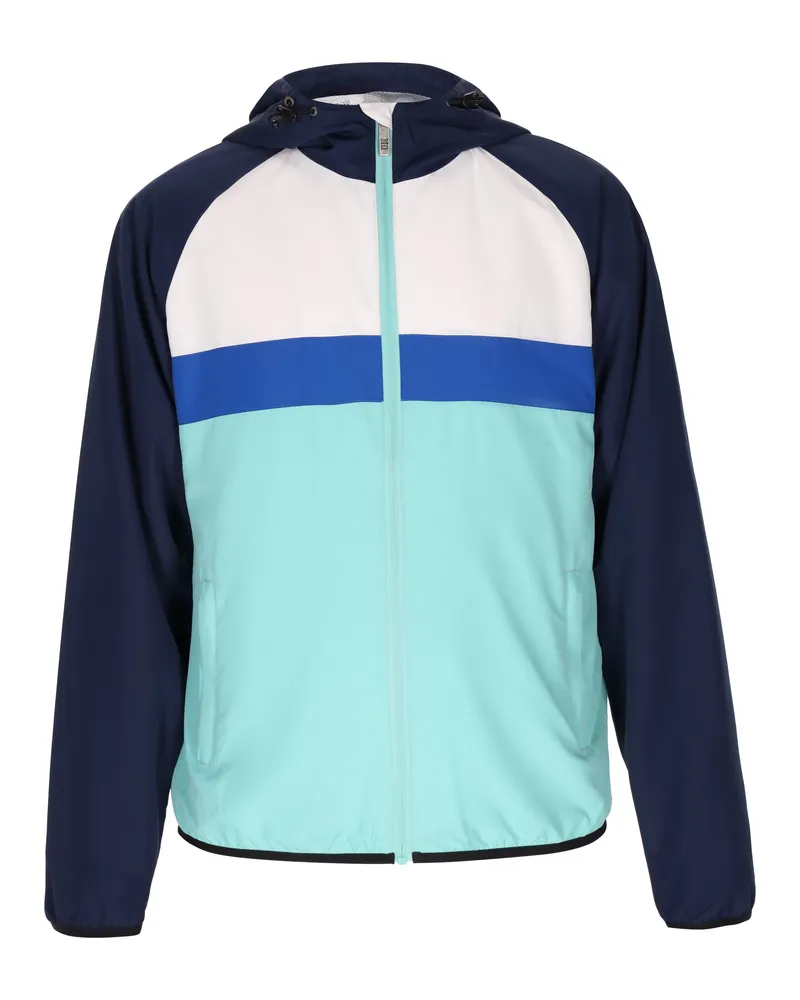 My Mo Anorak Herren Türkis Colorblock Mehrfarbig
