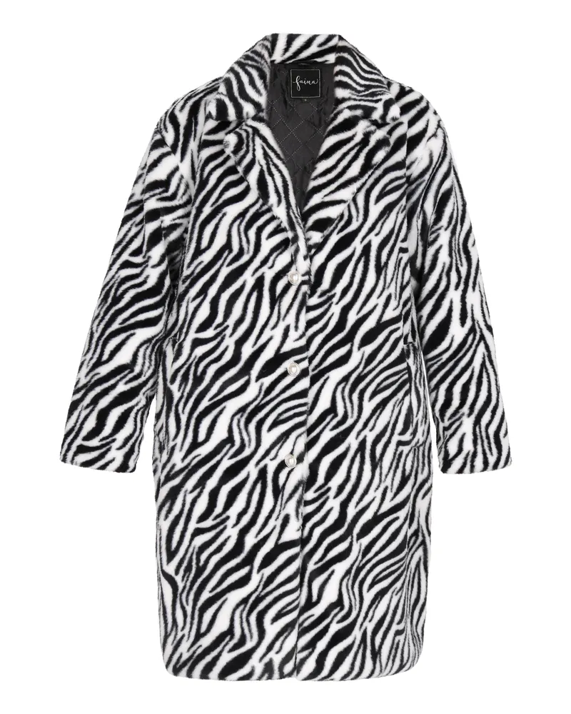 FAINA Jacke Damen schwarz weiss Schwarz