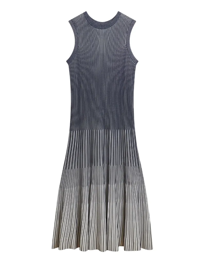 Ted Baker Dilyaa Strickkleid Mit Strukturierten Streifen In Marineblau Dunkelblau