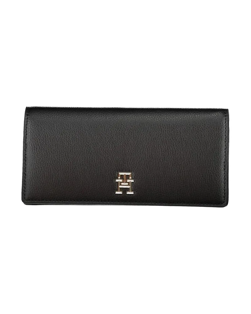 Tommy Hilfiger Schwarze Polyethylen Geldbörse Schwarz