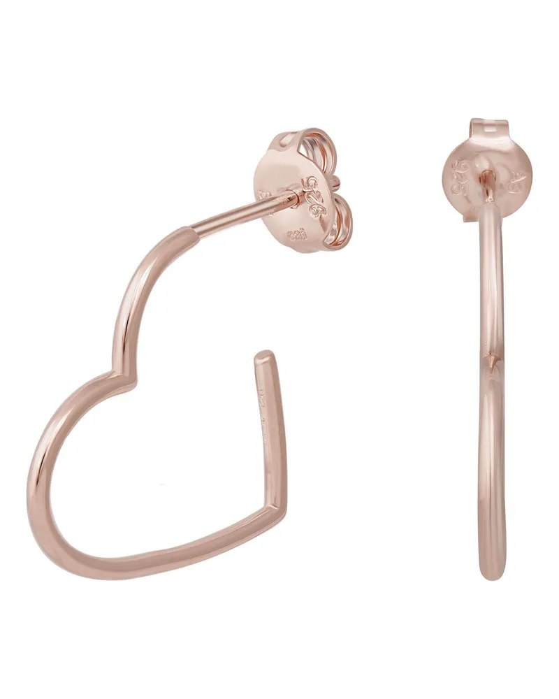 cai Creole 925 Sterling Silber rosé vergoldet Herz Roségold