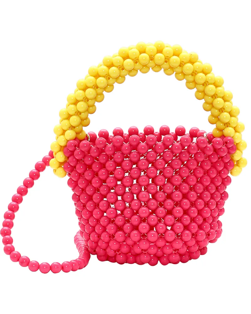My Mo Handtasche Damen Pink Gelb Mehrfarbig Rosa