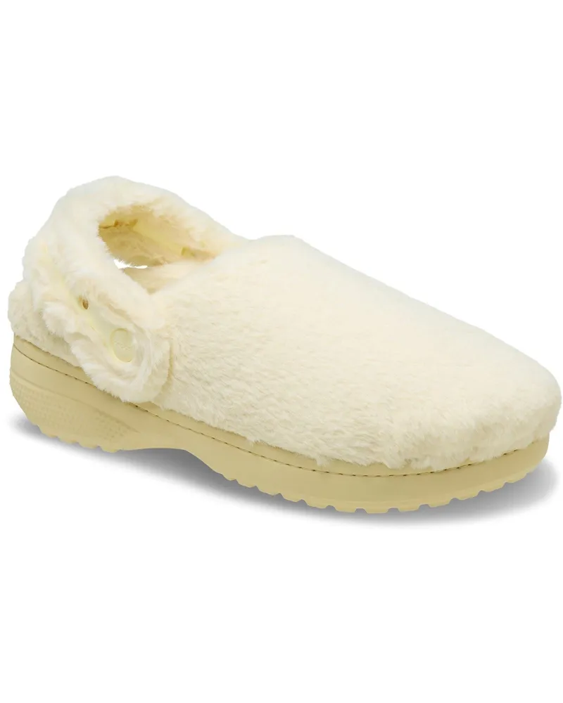 Crocs Classic Unfurgettable Polyester Damen Clogs in Vanille Weiß