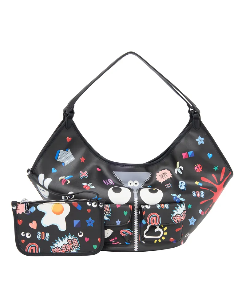 My Mo Handtasche für Damen - Schwarz Schwarz
