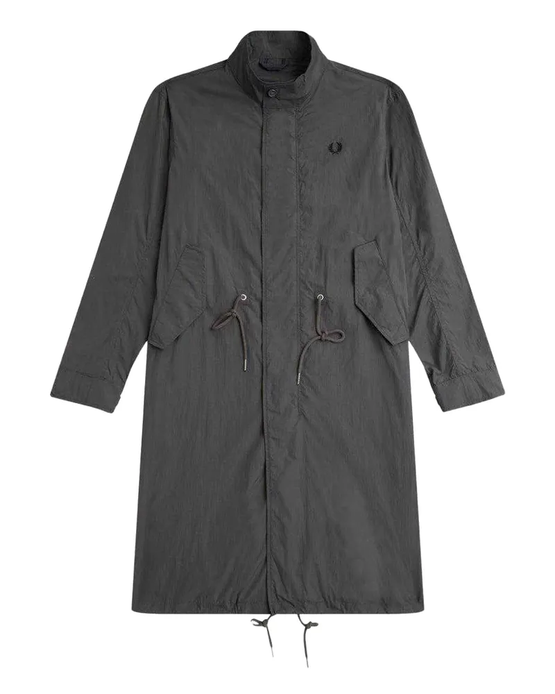 Fred Perry Herren Dünner Parka mit Geradem Saum (Gunmetal Grau