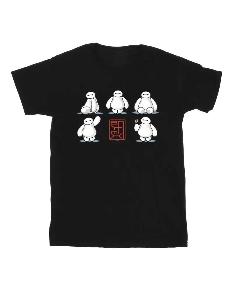 Disney Big Hero 6" T-Shirt für Herren (Schwarz Schwarz