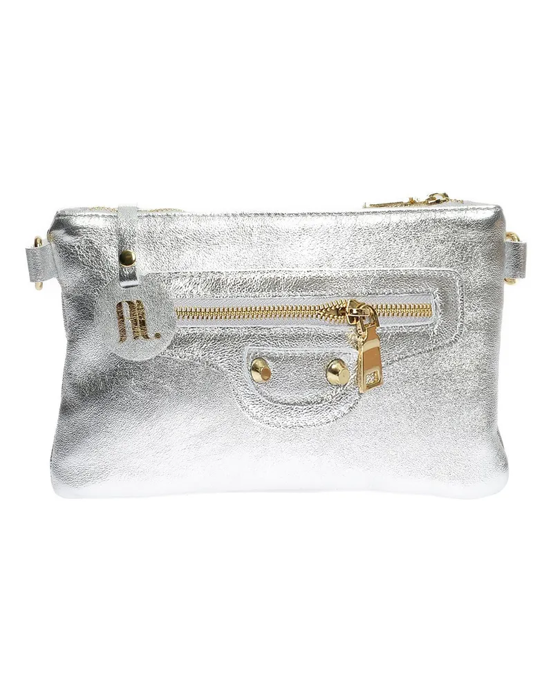 Anna Luchini Silber Rindsledertasche Silber