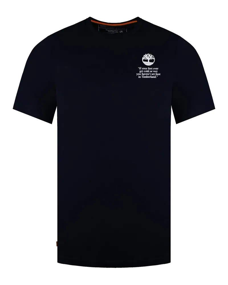 Timberland Back Boot Herren Marineblaues T-Shirt Marineblau