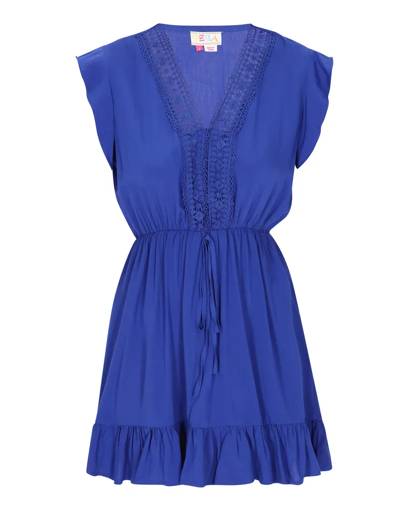 IZIA Kleid Frauen Indigo Blau
