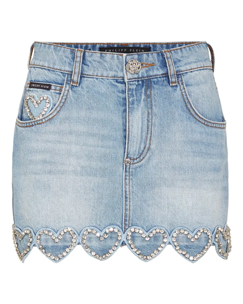 Philipp Plein Minirock Heart Blau