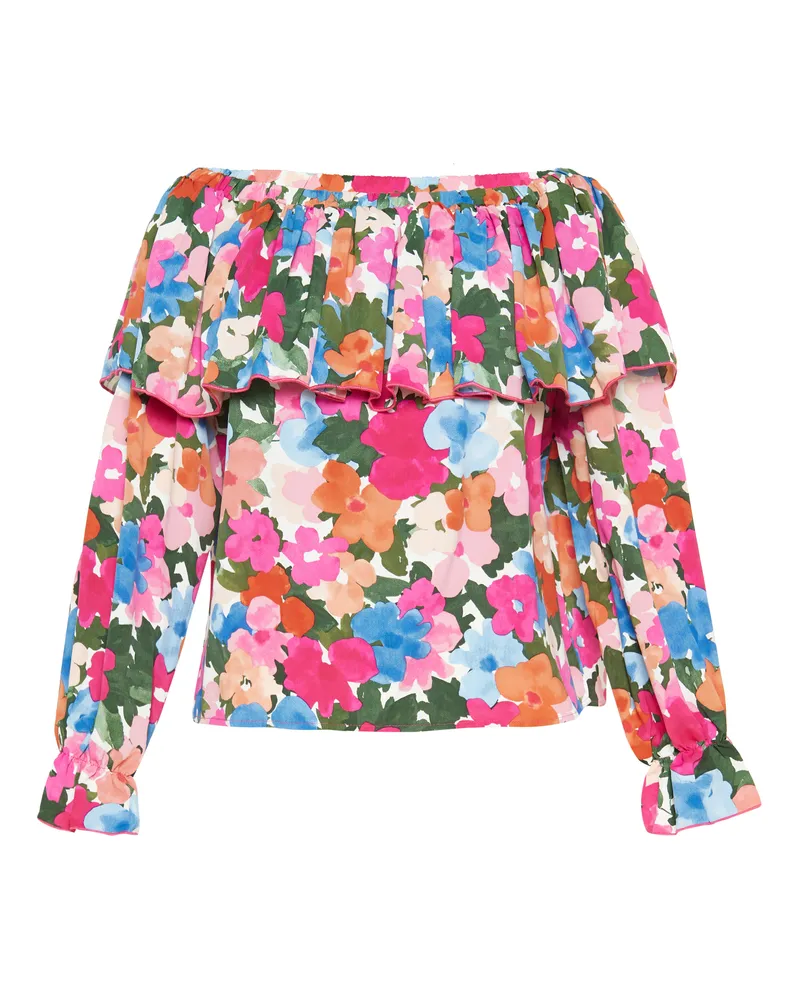 Usha Damenbluse mehrfarbig - Rosa Rosa